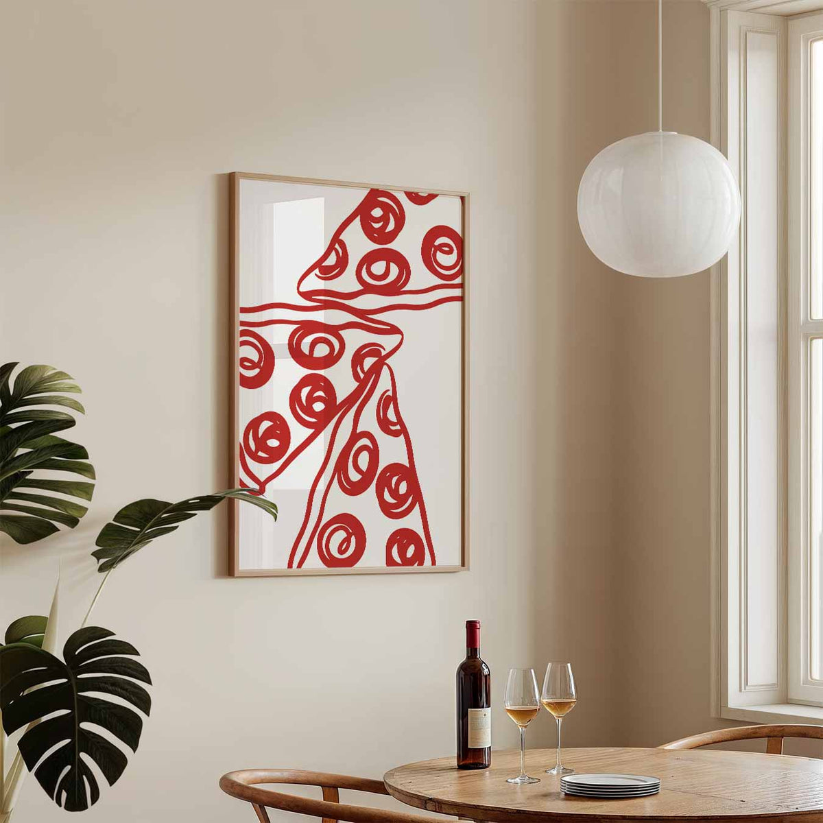 Pizza Liefhebber – staande keuken wanddecoratie van WallArtistic