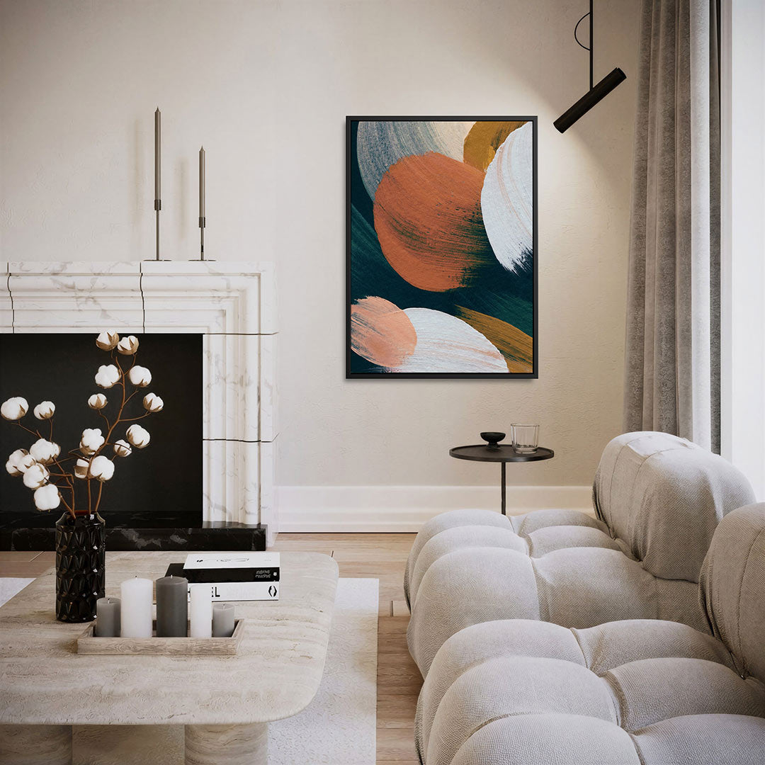 Dynamische kleurvlakken – moderne staande wandkunst