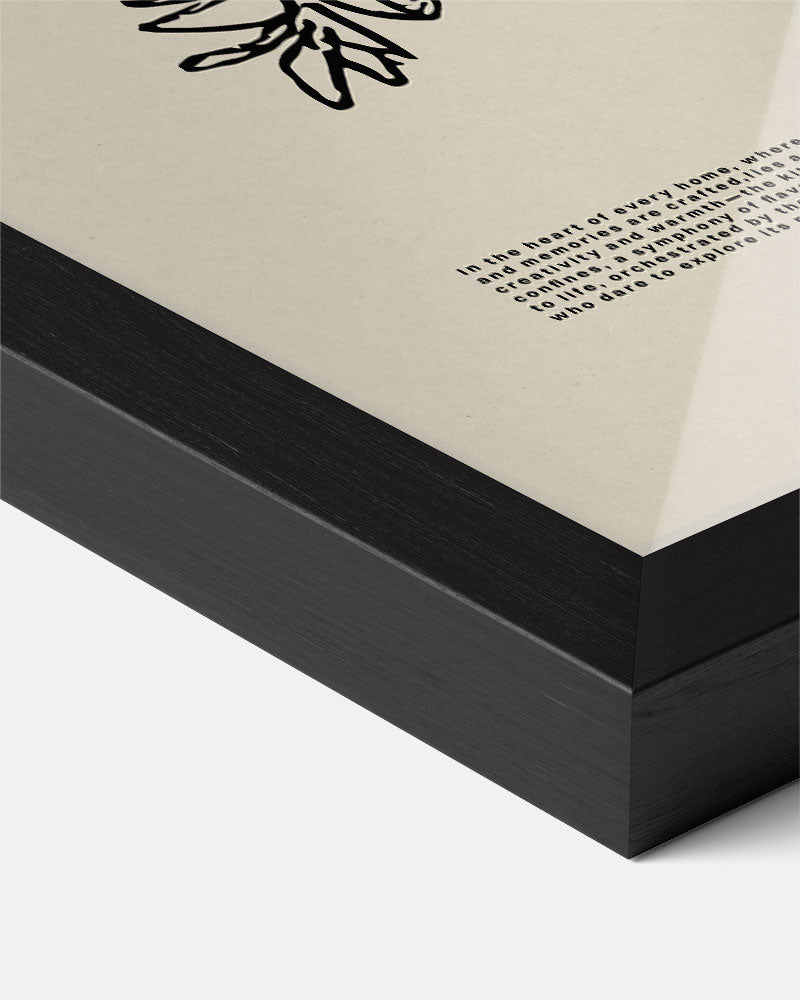 Minimalistisch Botanisch Kunstwerk – staande muurposter voor keuken of eethoek