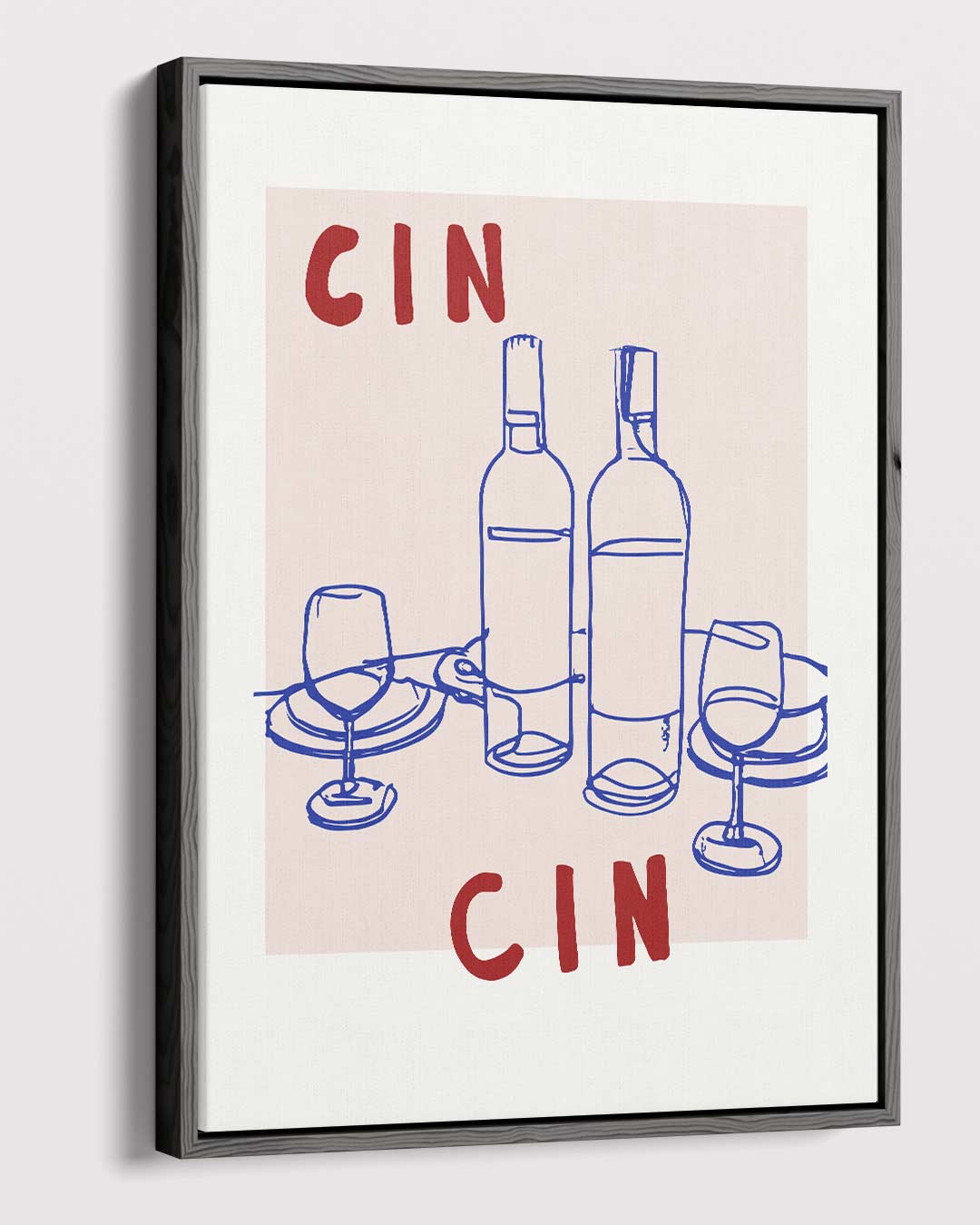 Wijntoast Illustratie – dibond kunstwerk als wanddecoratie