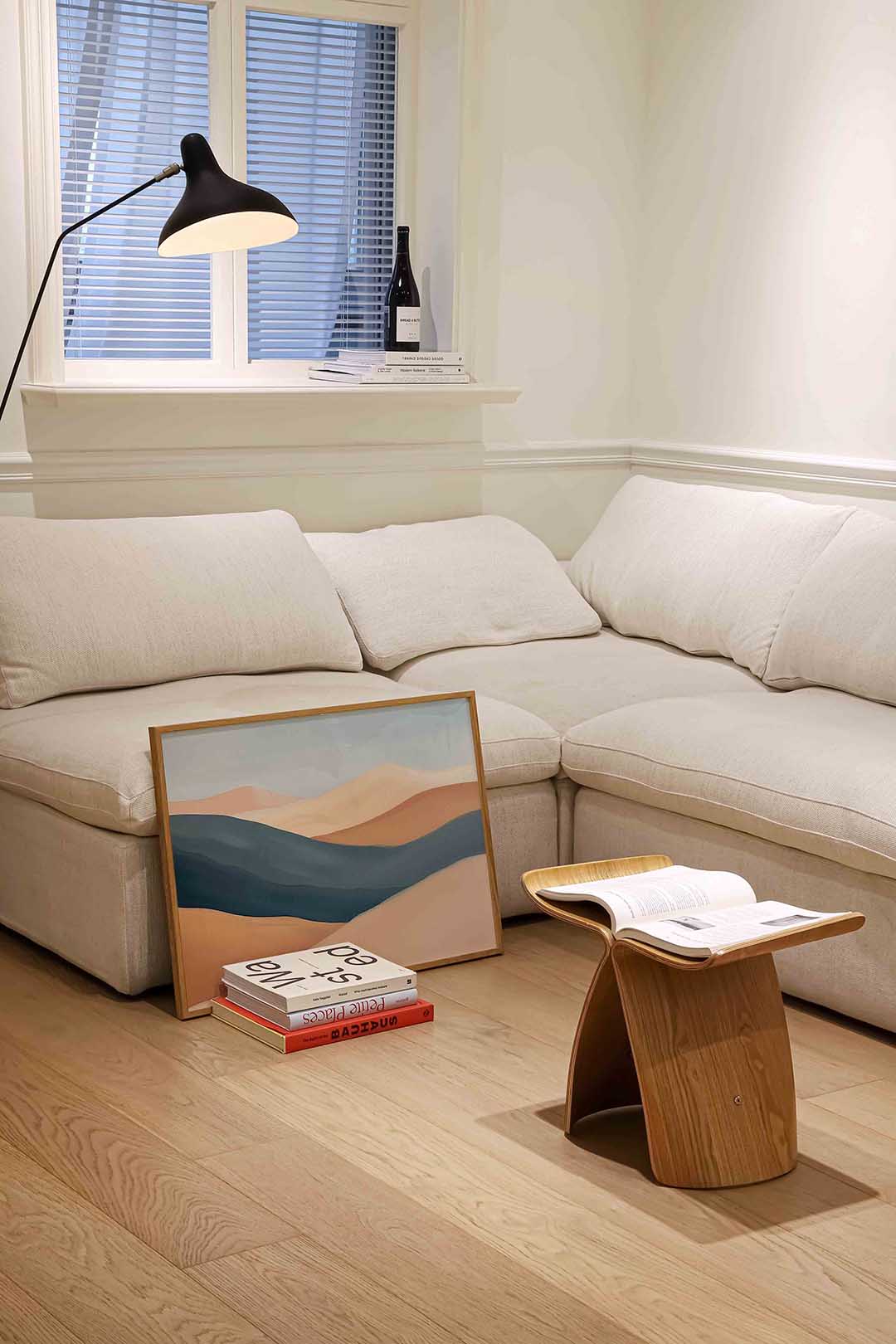 Golvende zandduinen – abstracte wandkunst als landscape poster