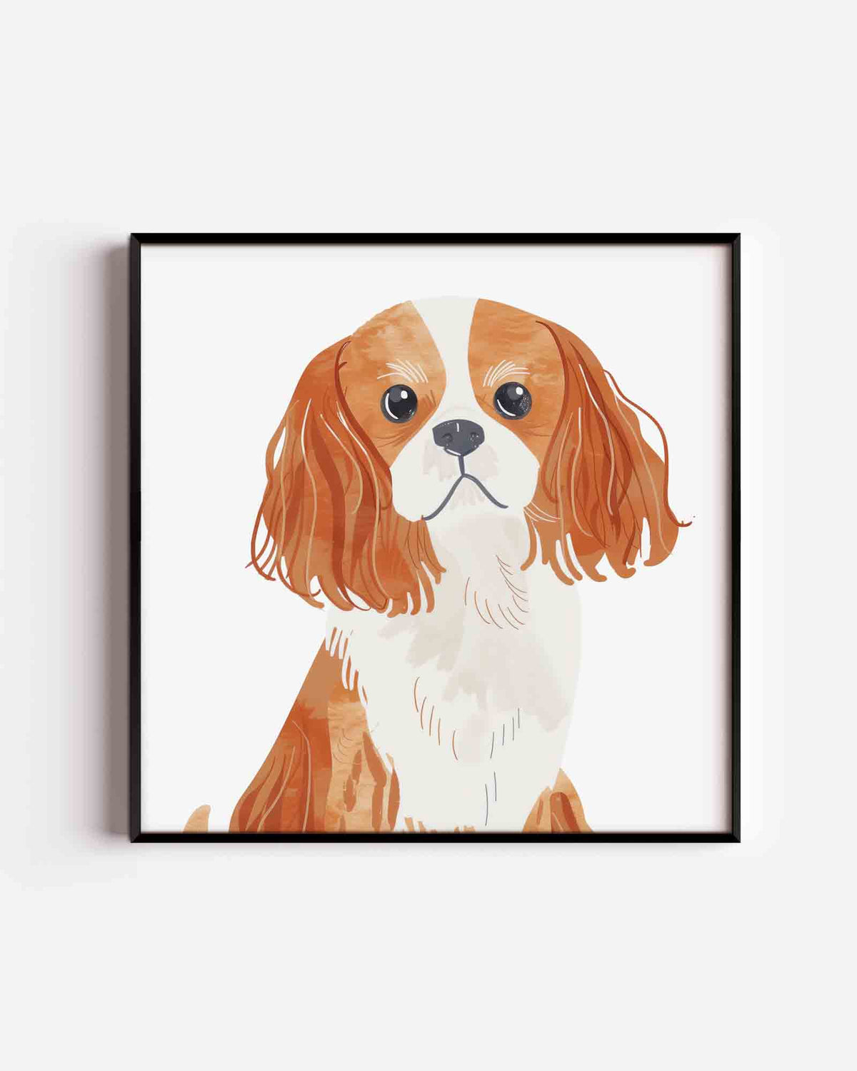 Hond met lange oren – vierkante kinderposter als wanddecoratie