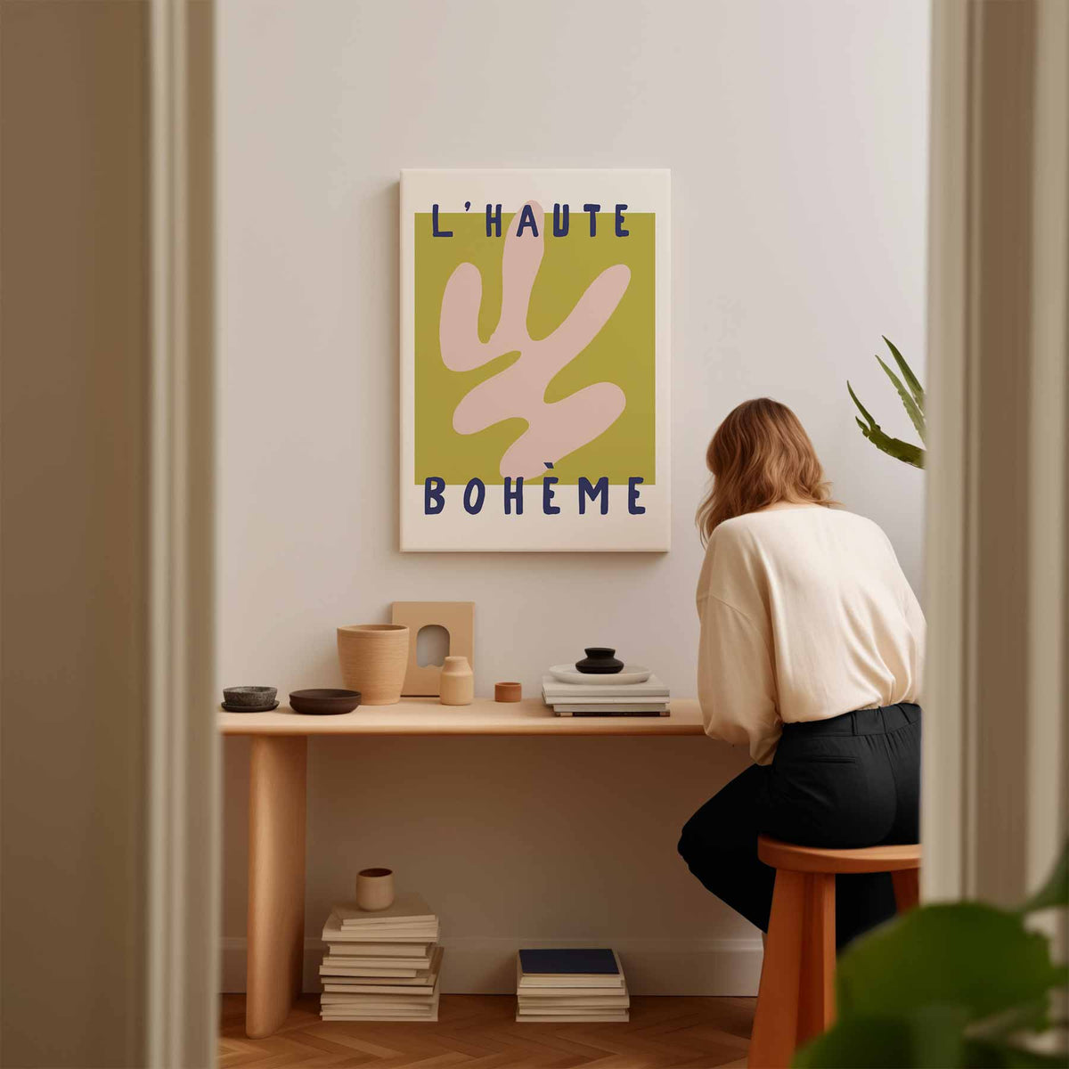 Moderne Boheemse Kunstprint – staand kunstwerk voor modern interieur