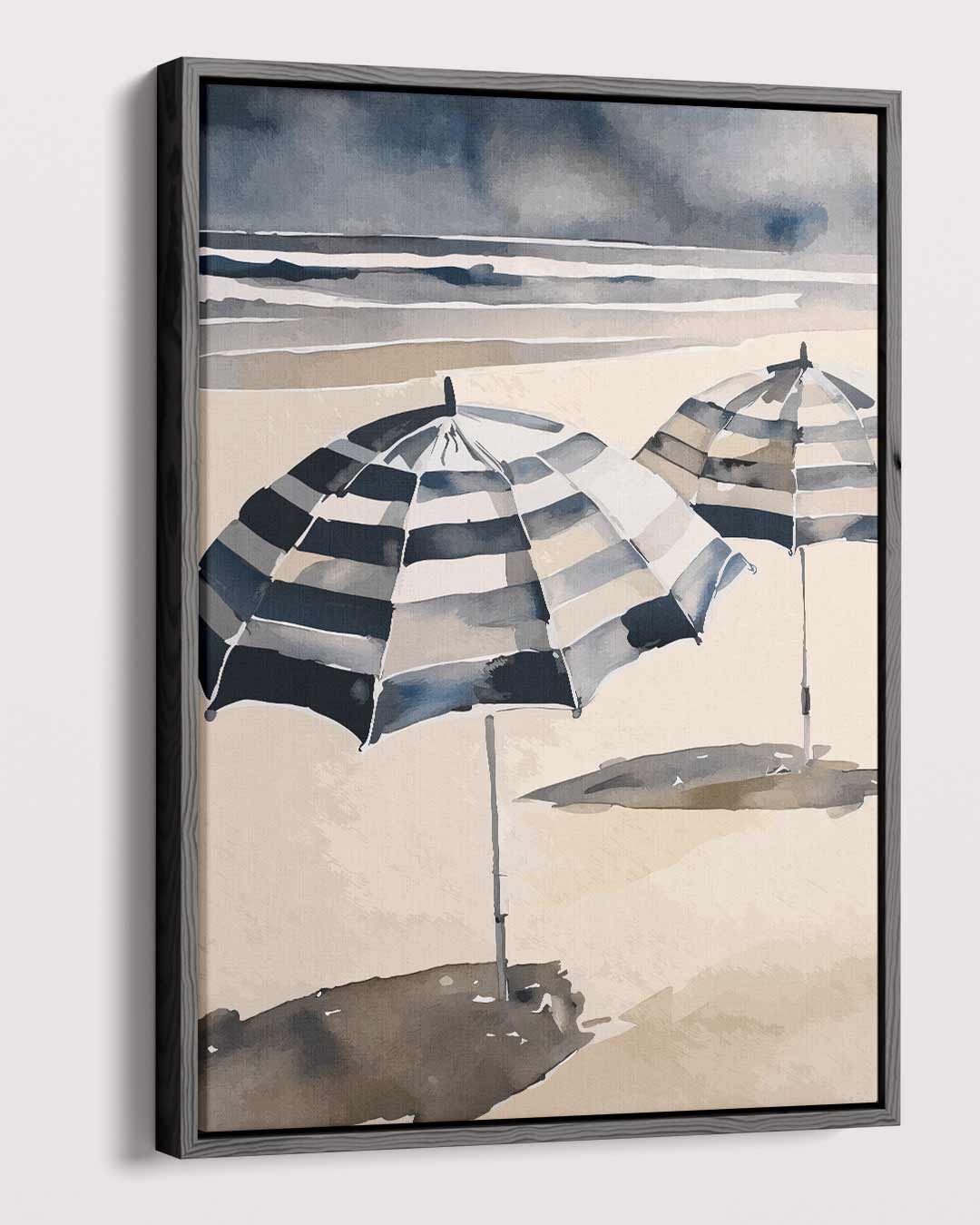 Strandparaplu Paradijs – dibond kunstwerk als wanddecoratie
