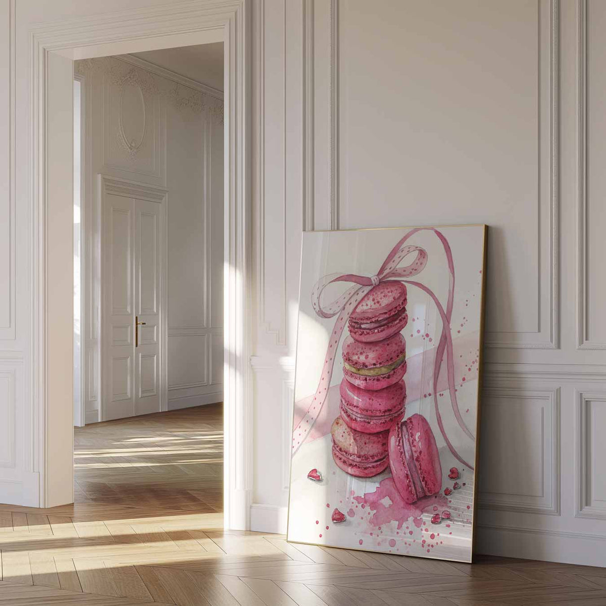 Zoete Macaron Droom – paas poster als vrolijke staande wanddecoratie