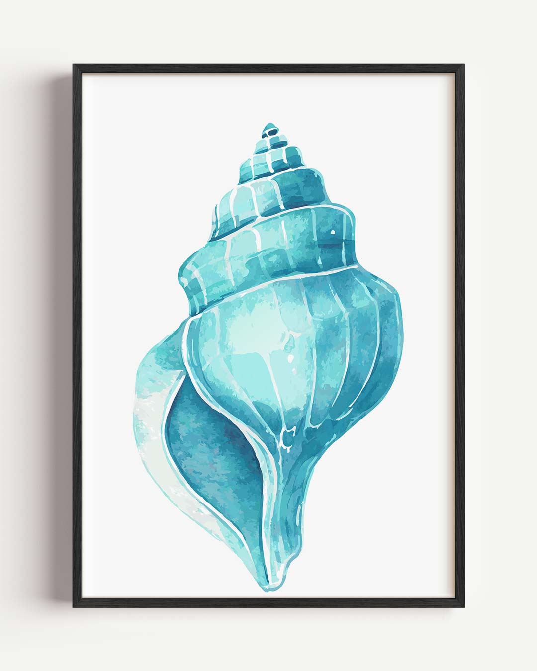 Schelpenkunst in Turquoise – dieren portret poster als wanddecoratie