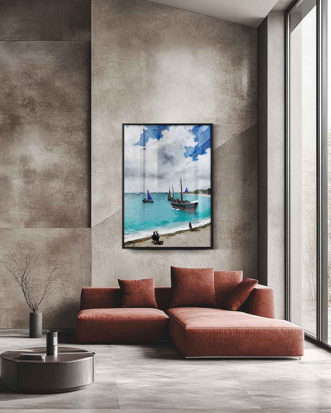 Zomerzeilen aan de Kust – staande wandkunst voor woonkamer of interieur