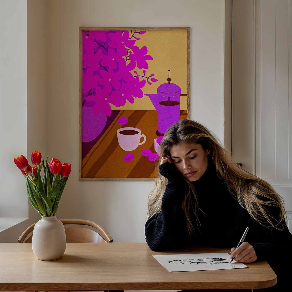 Kleurrijke Koffie Verrukking – keuken portret poster, afbeelding 7
