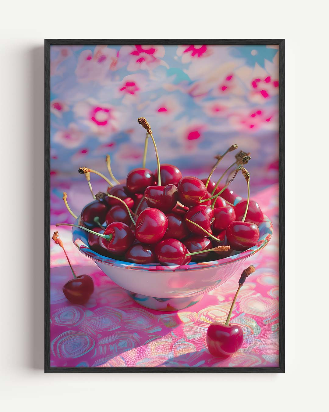 Zomerse Kersen Droom – zomer portret poster als wanddecoratie