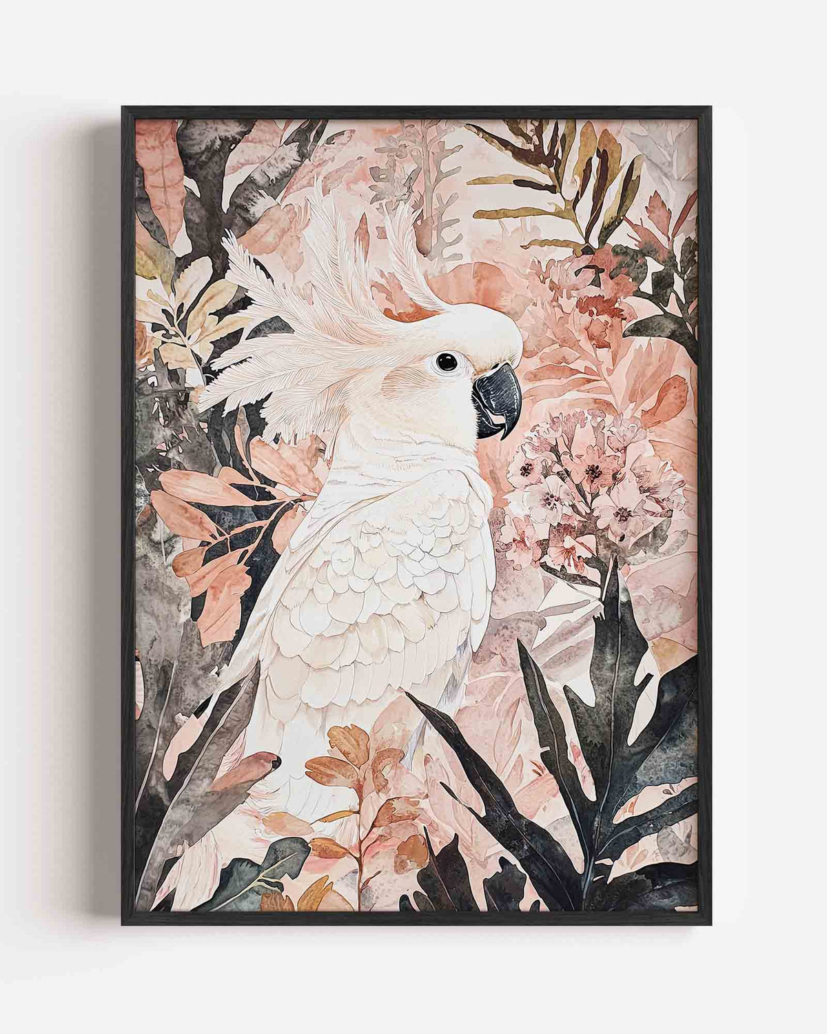 Witte kaketoe – dieren portret poster als wanddecoratie