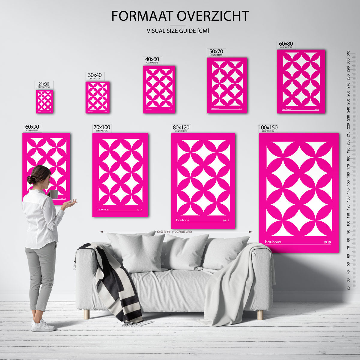 – geometrische poster in Bauhaus-stijl van WallArtistic