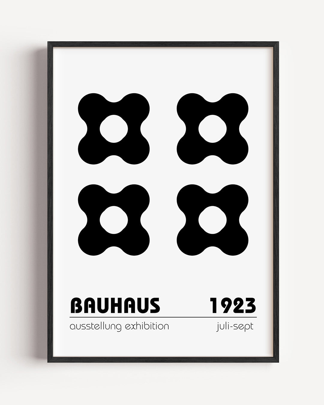 Vormen en vlakken – staande Bauhaus poster als wanddecoratie