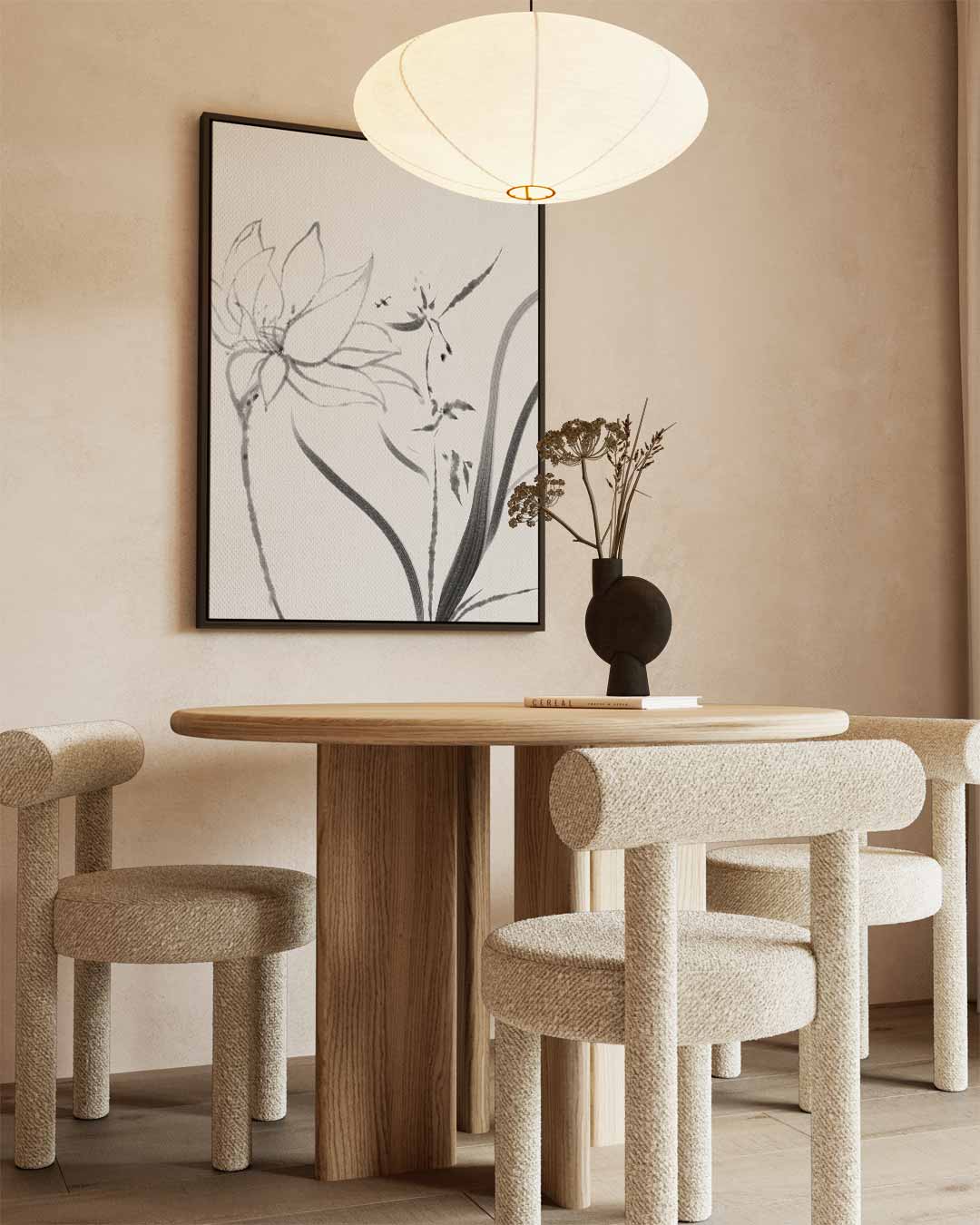 Zen Bloemenpracht – staand kunstwerk voor modern interieur