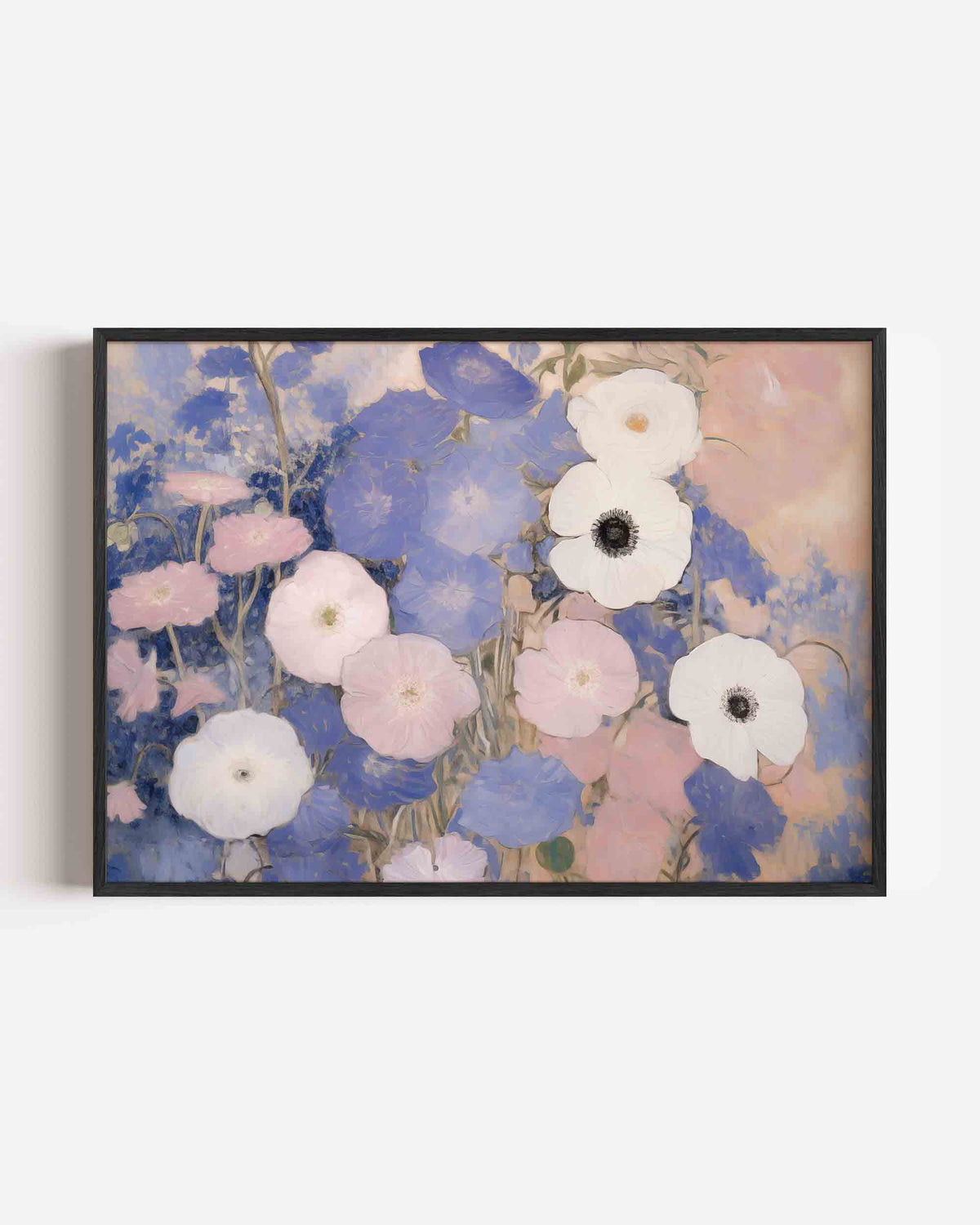 Bloemen in pastel – bloemen landscape poster als wanddecoratie
