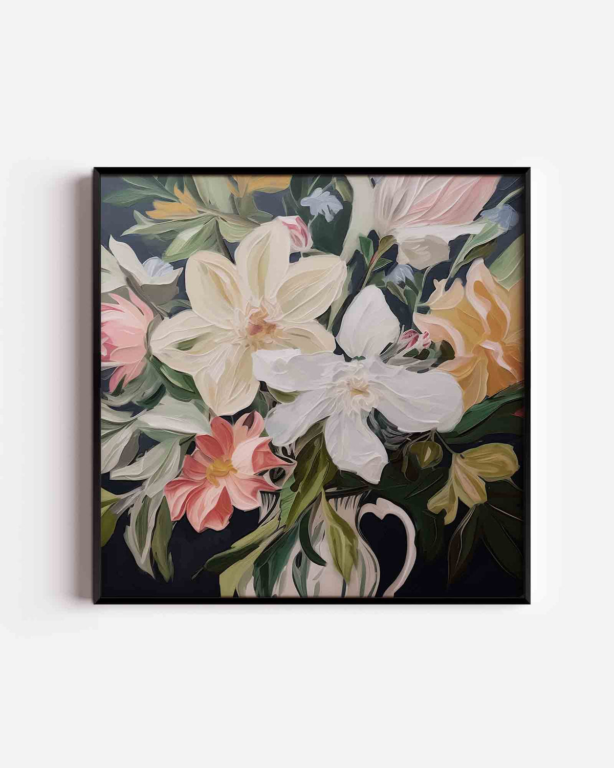 Bloemen in vaas – bloemen vierkante poster als wanddecoratie