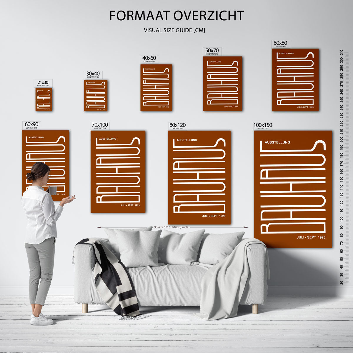 Lijnen en vlakken – Bauhaus poster als moderne geometrische wanddecoratie
