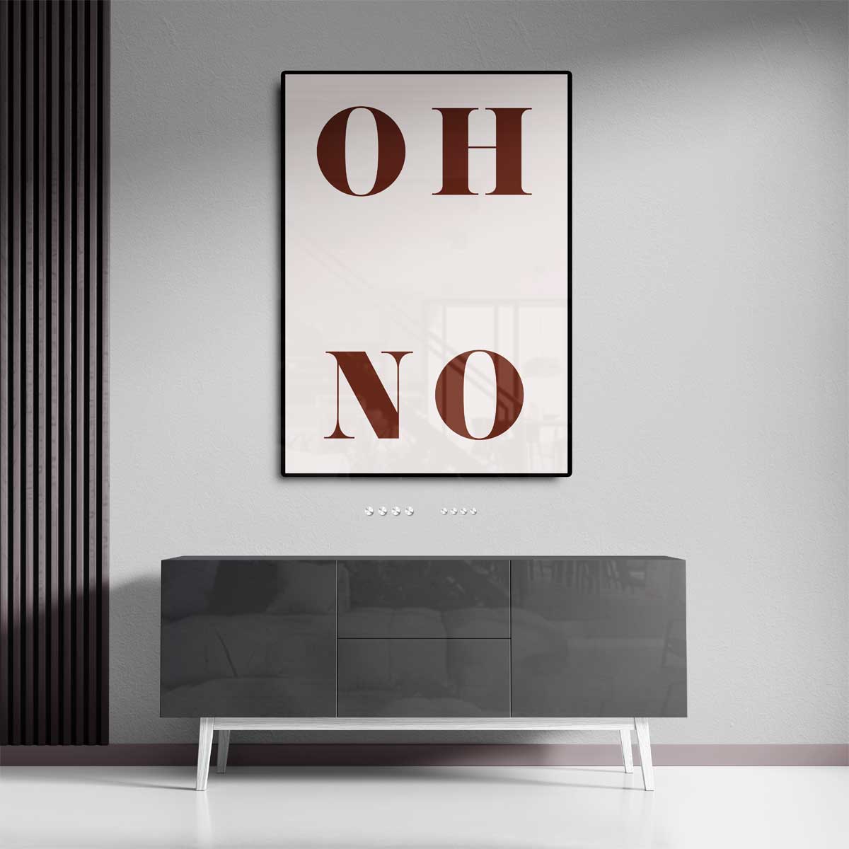 Oh No Poster – dibond wanddecoratie in staand formaat