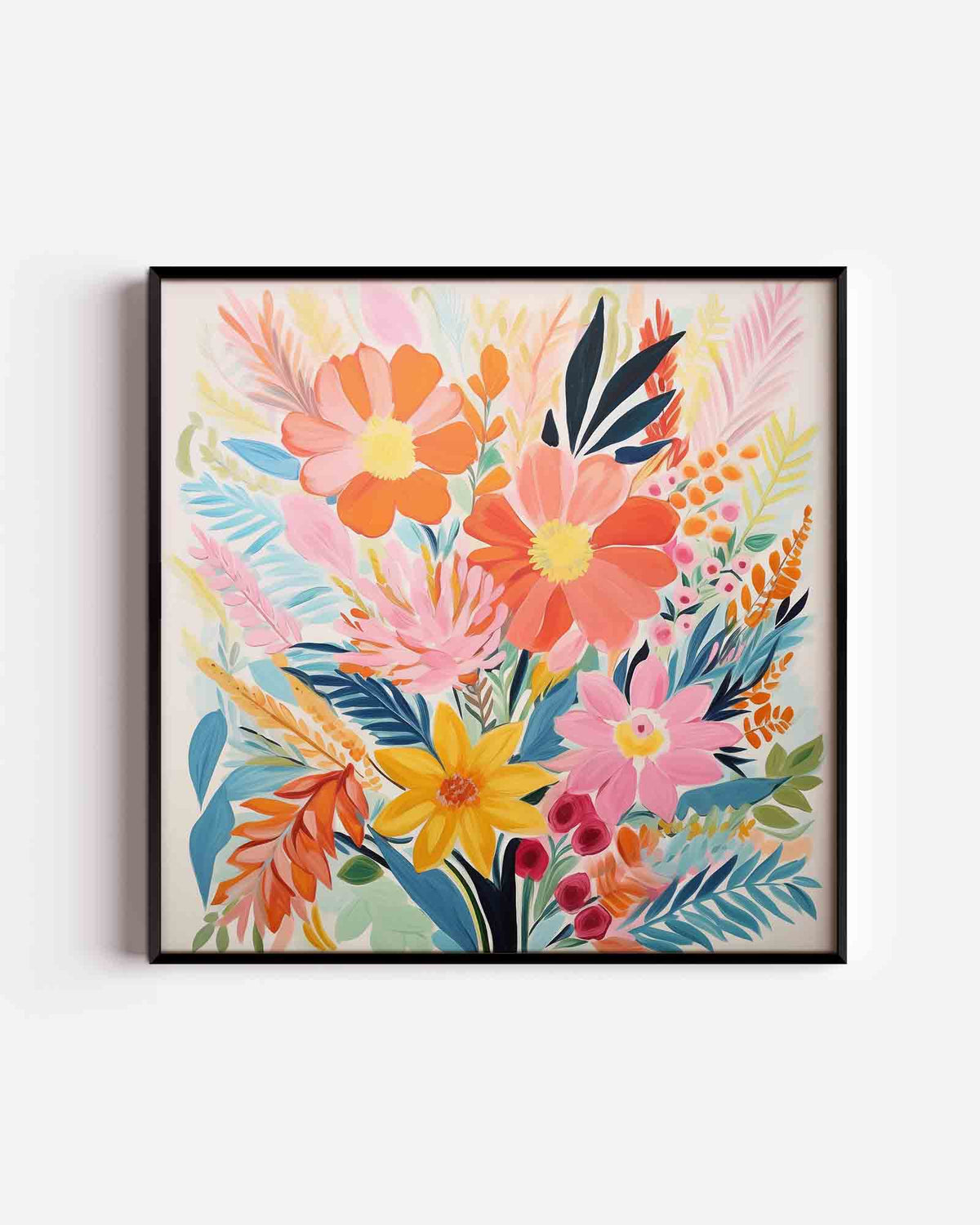Bloemenpracht – bloemen vierkante poster als wanddecoratie
