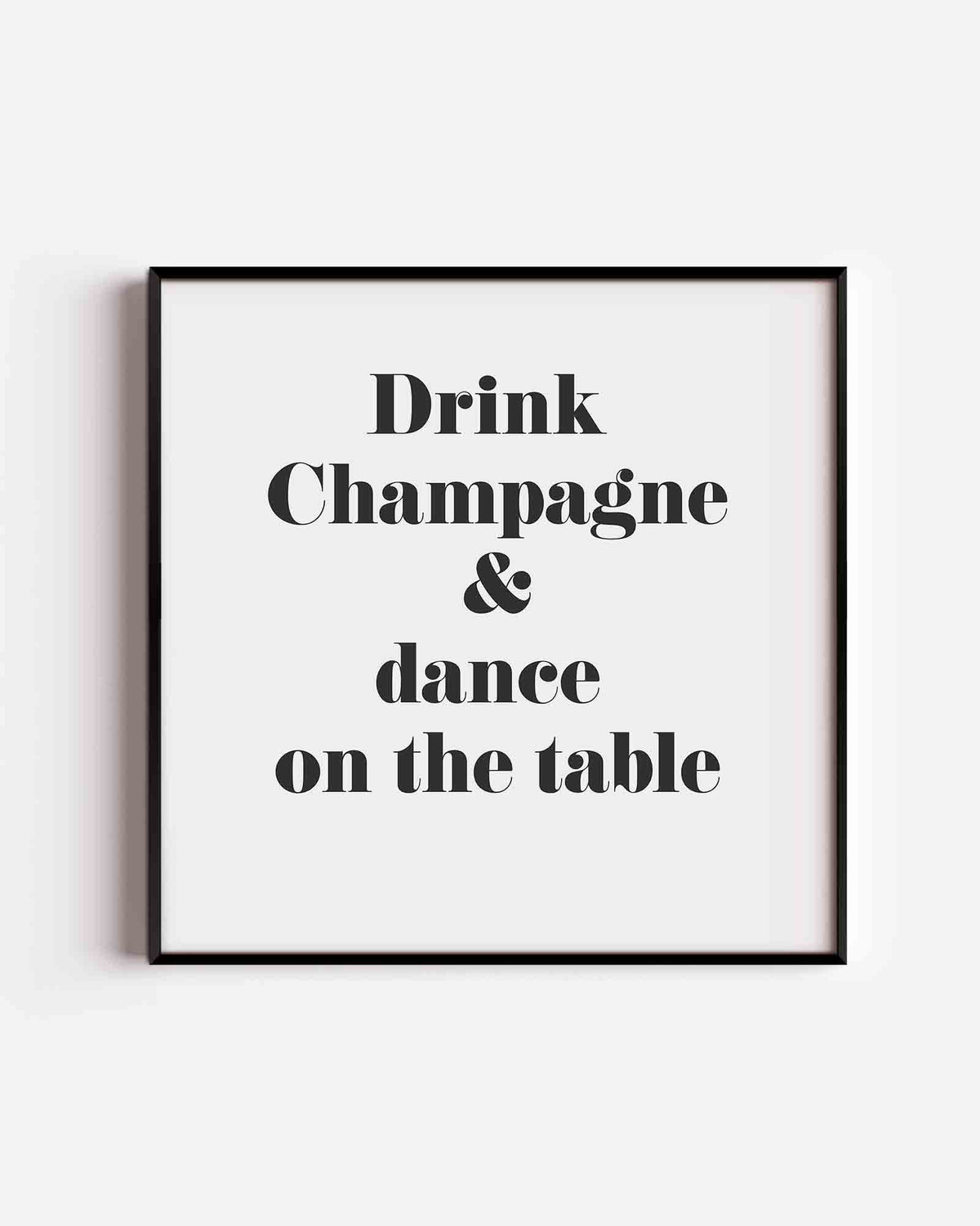 Drink champagne – keuken vierkante poster als wanddecoratie