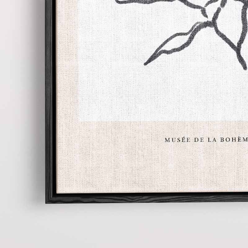 Elegante Bloemillustratie – plexiglas kunstwerk als wanddecoratie