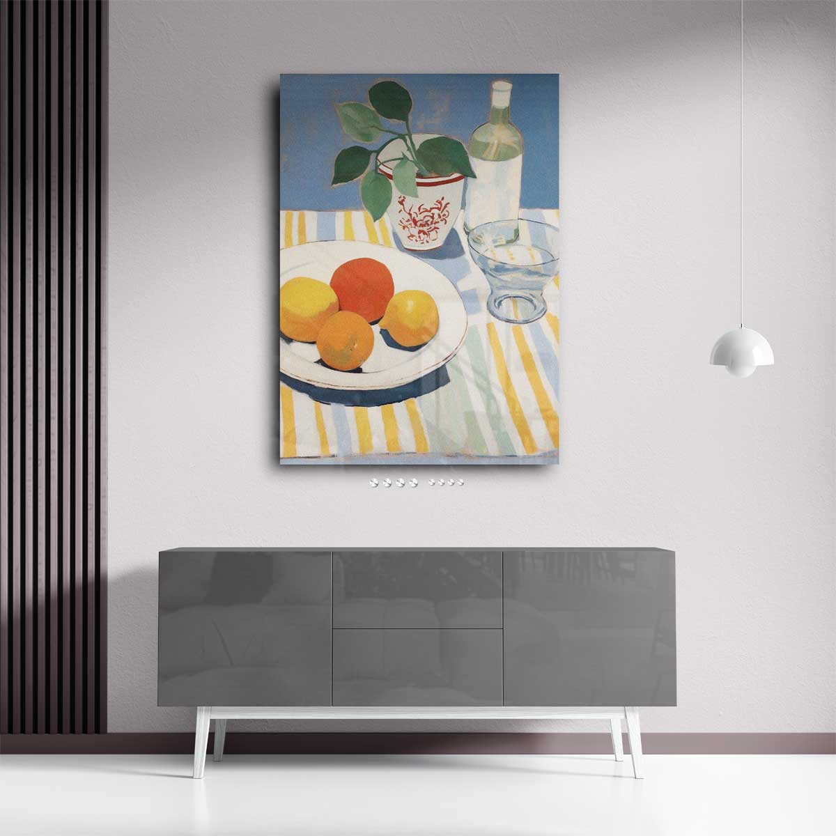 Verfrissende Zomertafel – plexiglas wanddecoratie in portret formaat