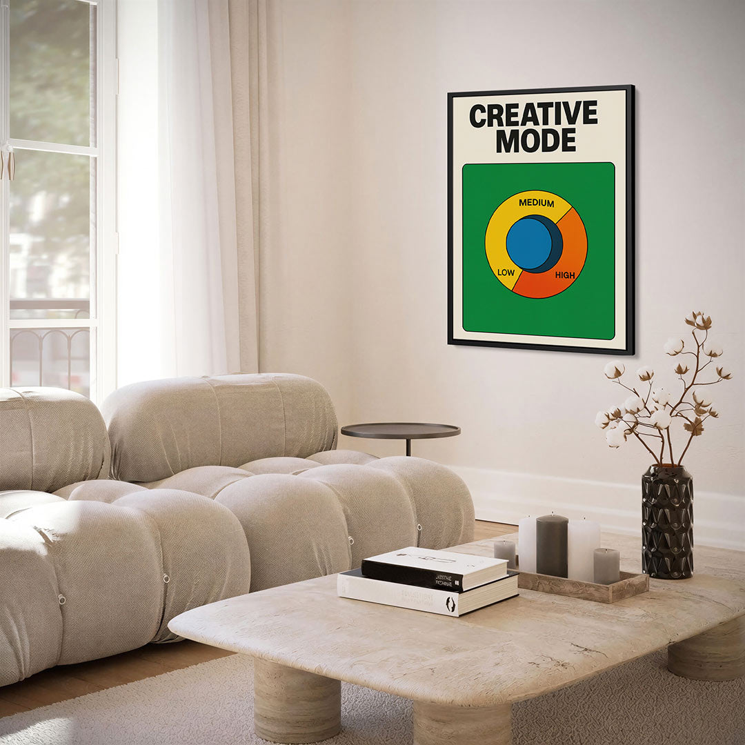 Kleurrijke cirkelcompositie – kunstwerk als stijlvolle wanddecoratie