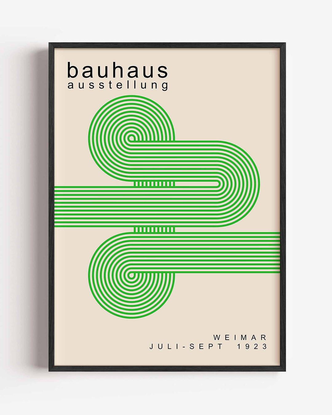 Lijnen en vormen – staande Bauhaus poster als wanddecoratie
