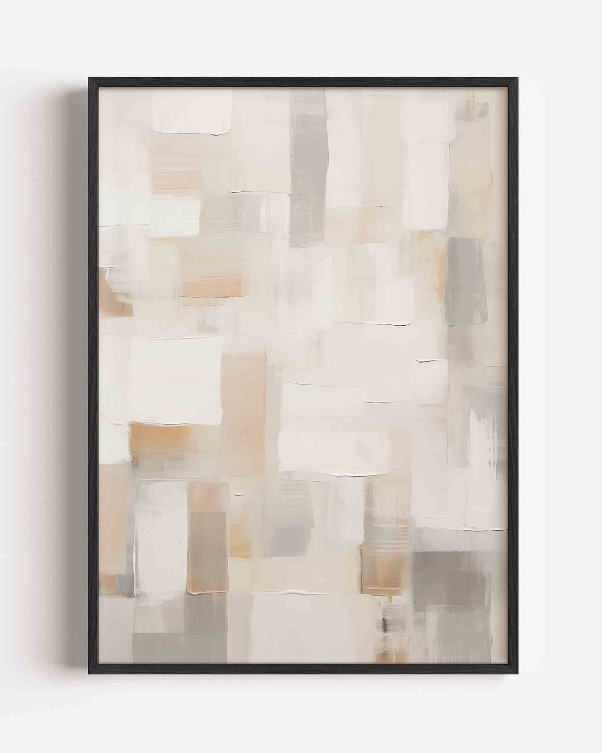 Abstracte beige en grijze vlakken – zacht abstracte portret poster als wanddecoratie
