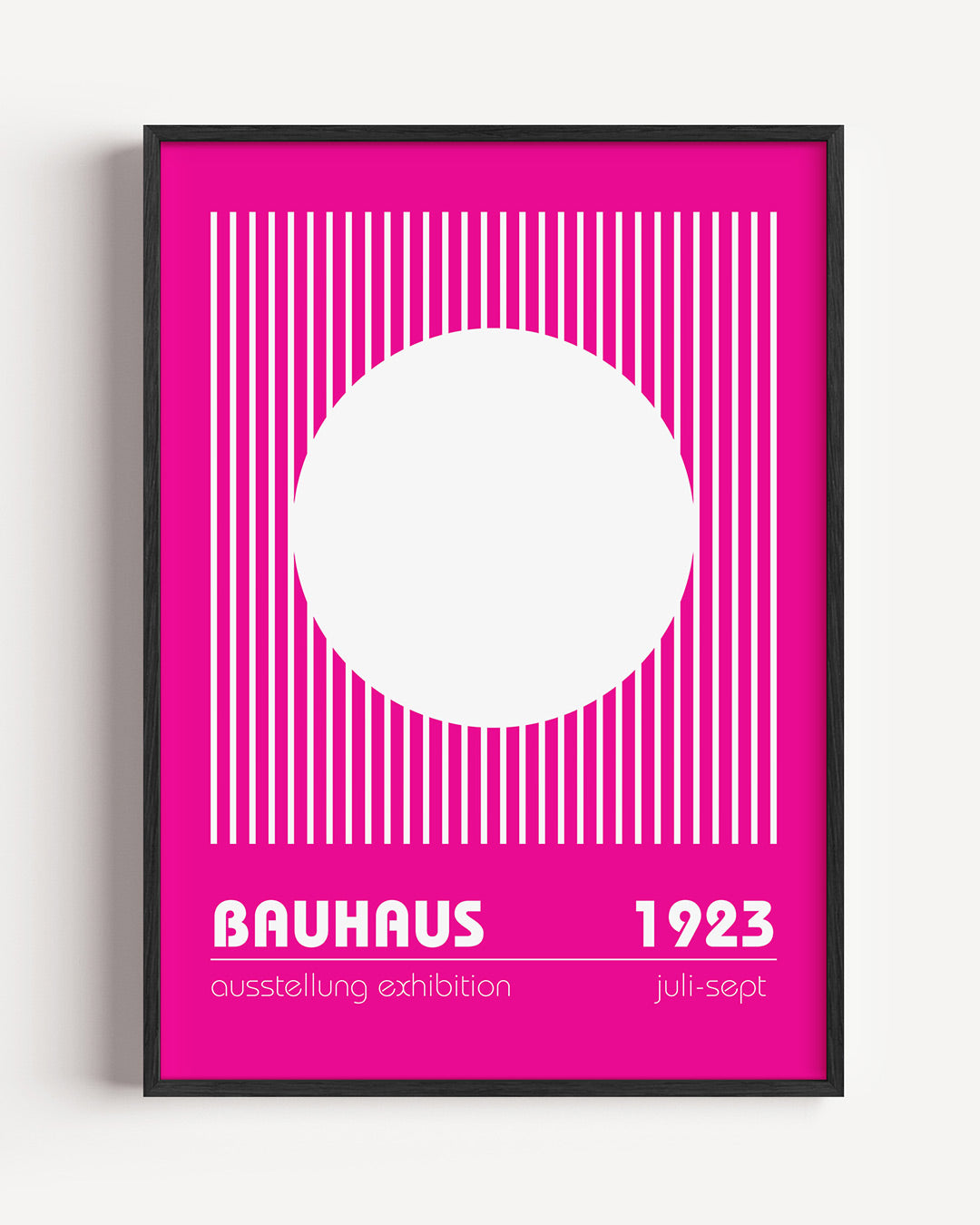Lijnen en cirkel – staande Bauhaus poster als wanddecoratie