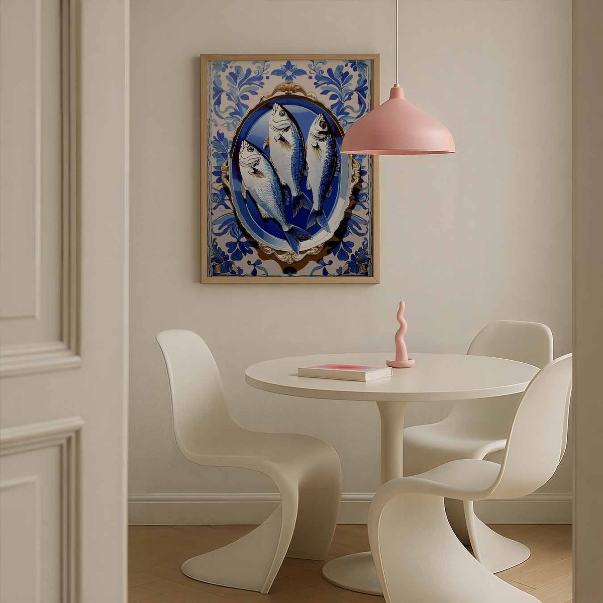 Klassieke Visservant – culinaire wandkunst als portret poster
