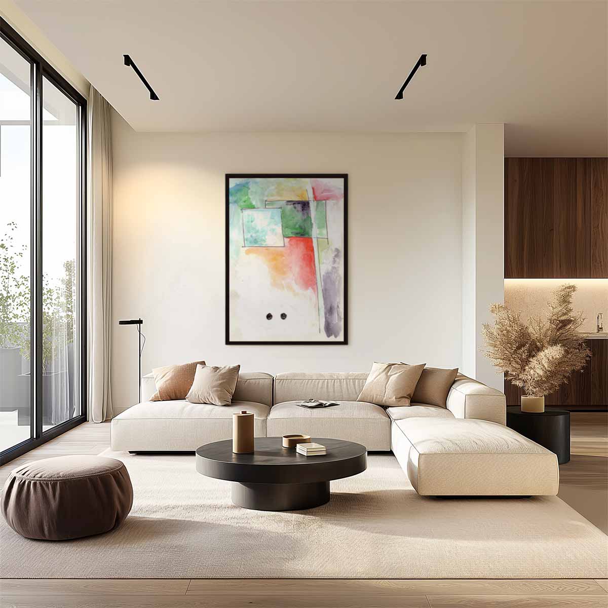 Abstracte Kleurenexplosie – canvas wanddecoratie in portret formaat
