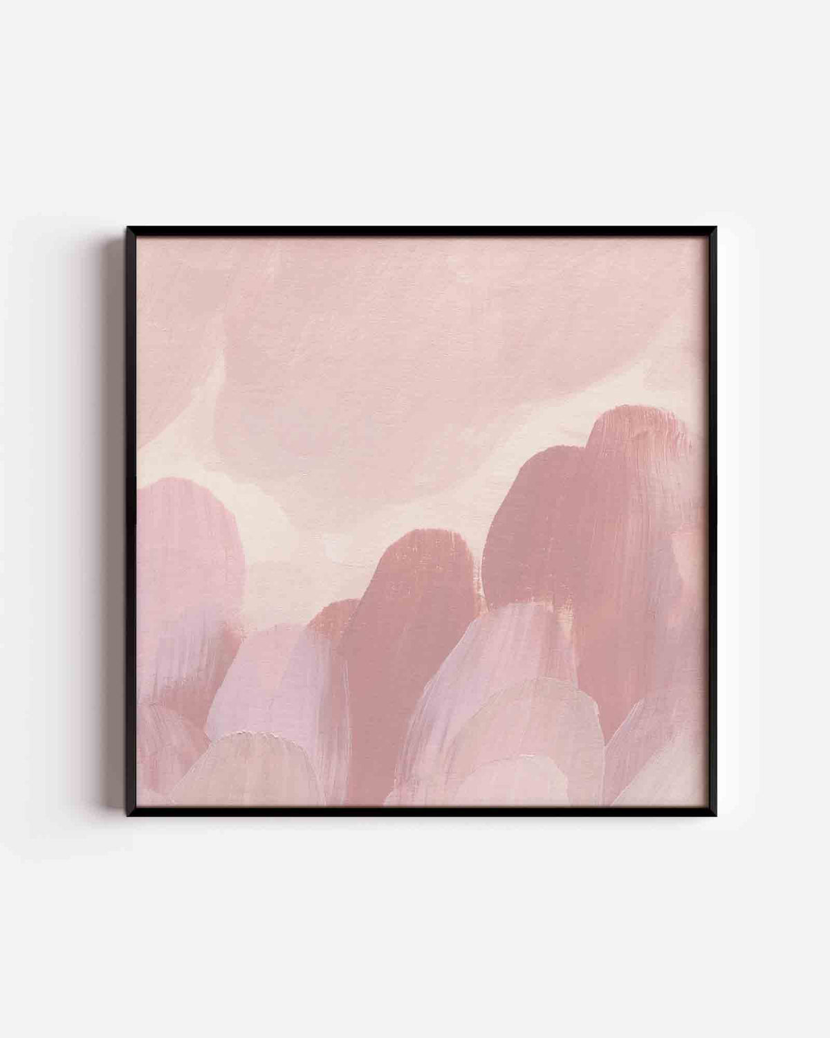 Abstracte roze vormen – schilderkunst vierkante poster als wanddecoratie