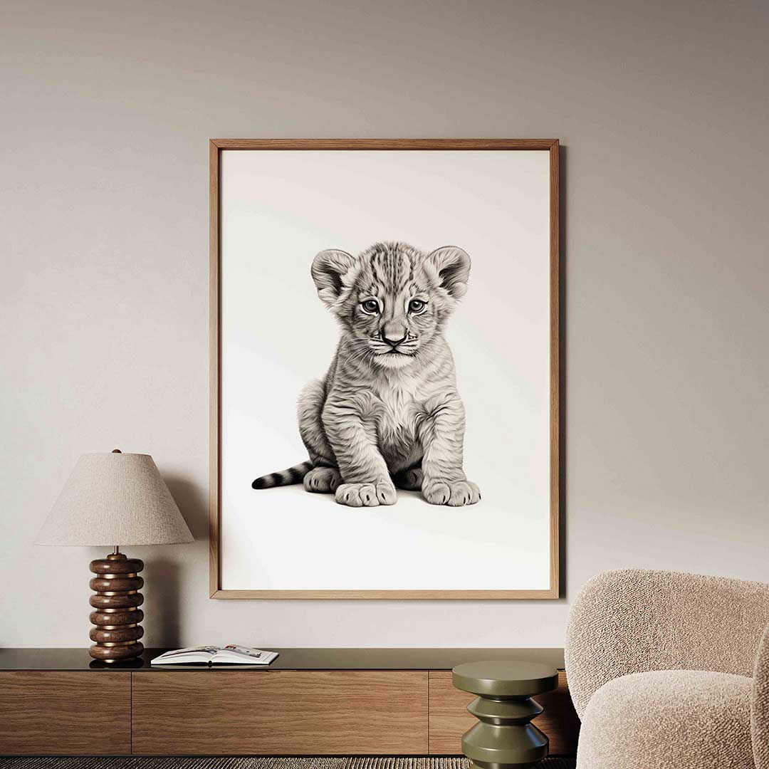 Leeuwenwelp – dieren poster in staand formaat