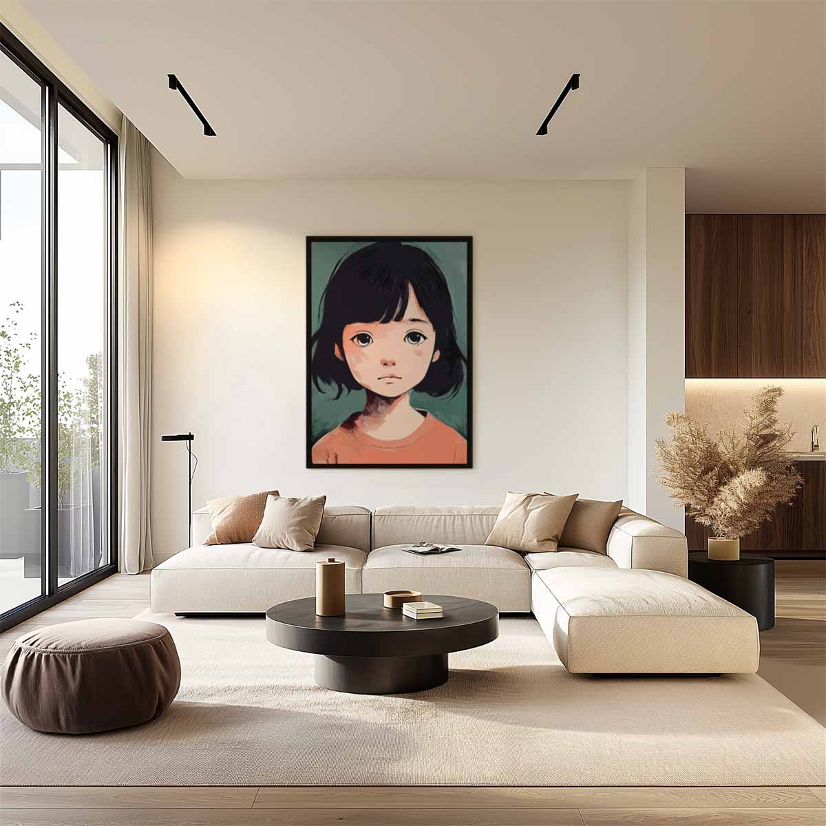 Dromerige Blik – plexiglas wanddecoratie in portret formaat