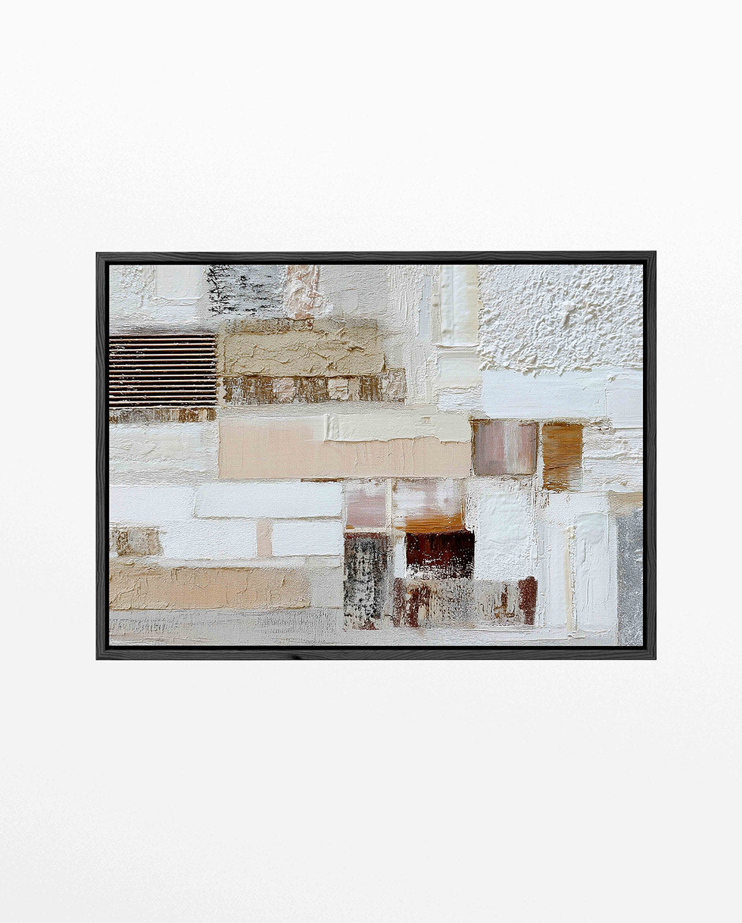 Gelaagde texturen – Wanddecoratie kunstwerk – liggend wanddecoratie kunstwerk