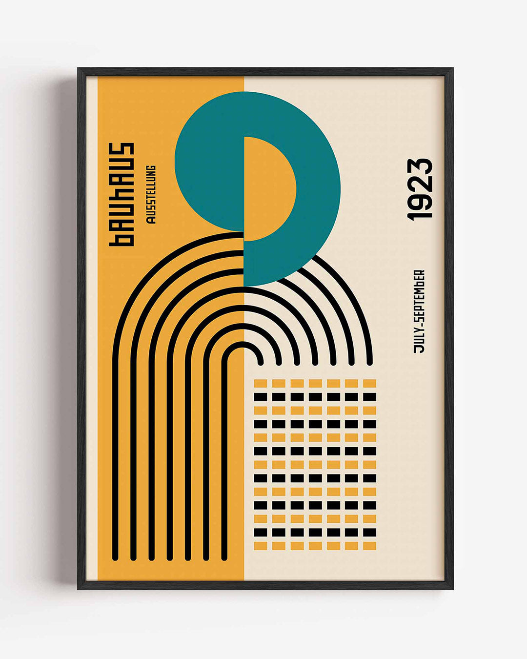 Lijnen en vlakken – staande Bauhaus poster als wanddecoratie