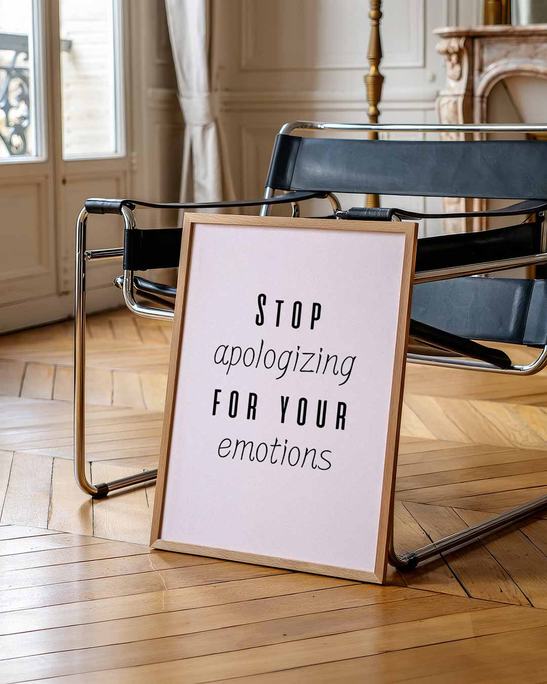 Inspirerende Emotieposter – staande muurposter met zomerse uitstraling