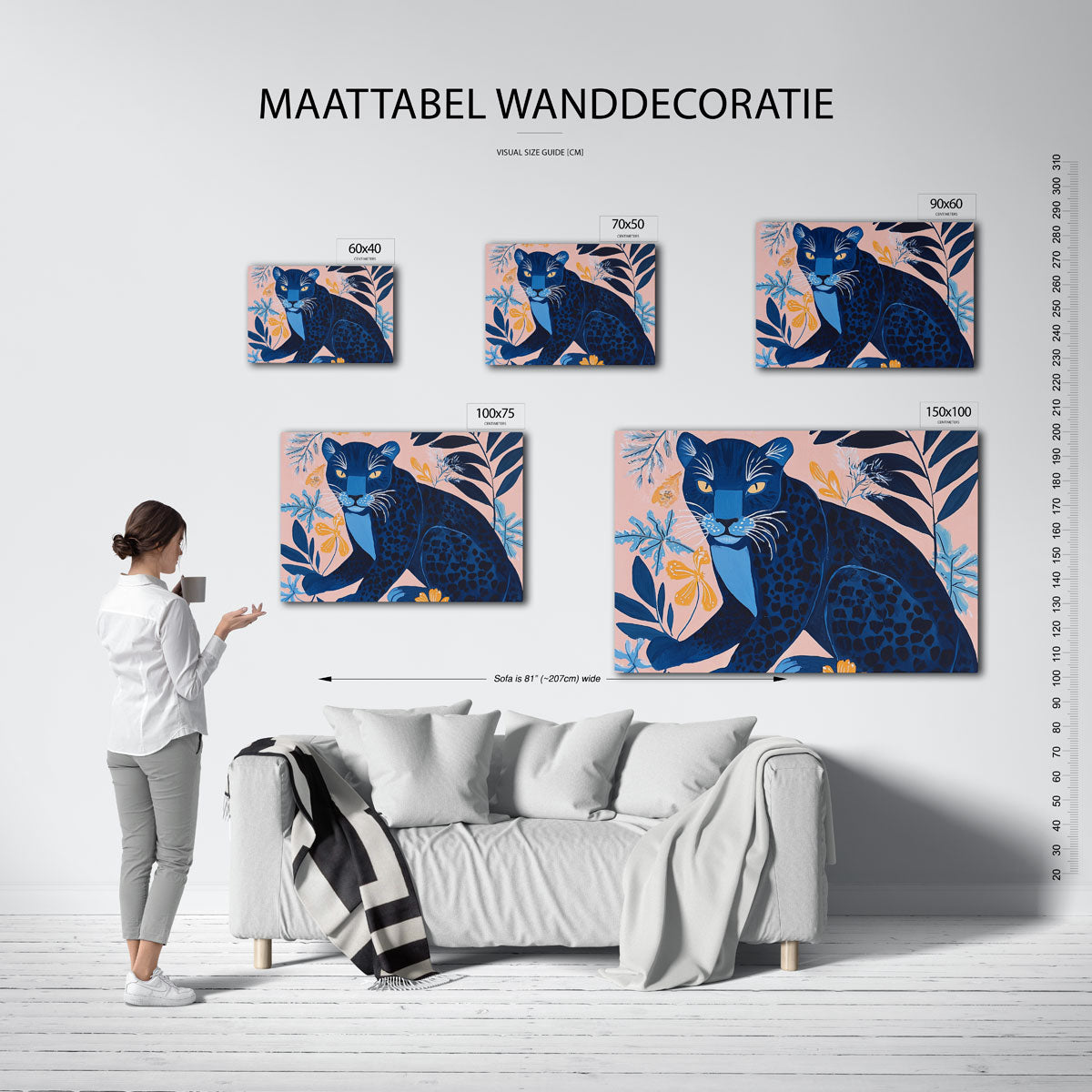 Dierlijke vormen – kunstwerk op canvas, dibond of plexiglas