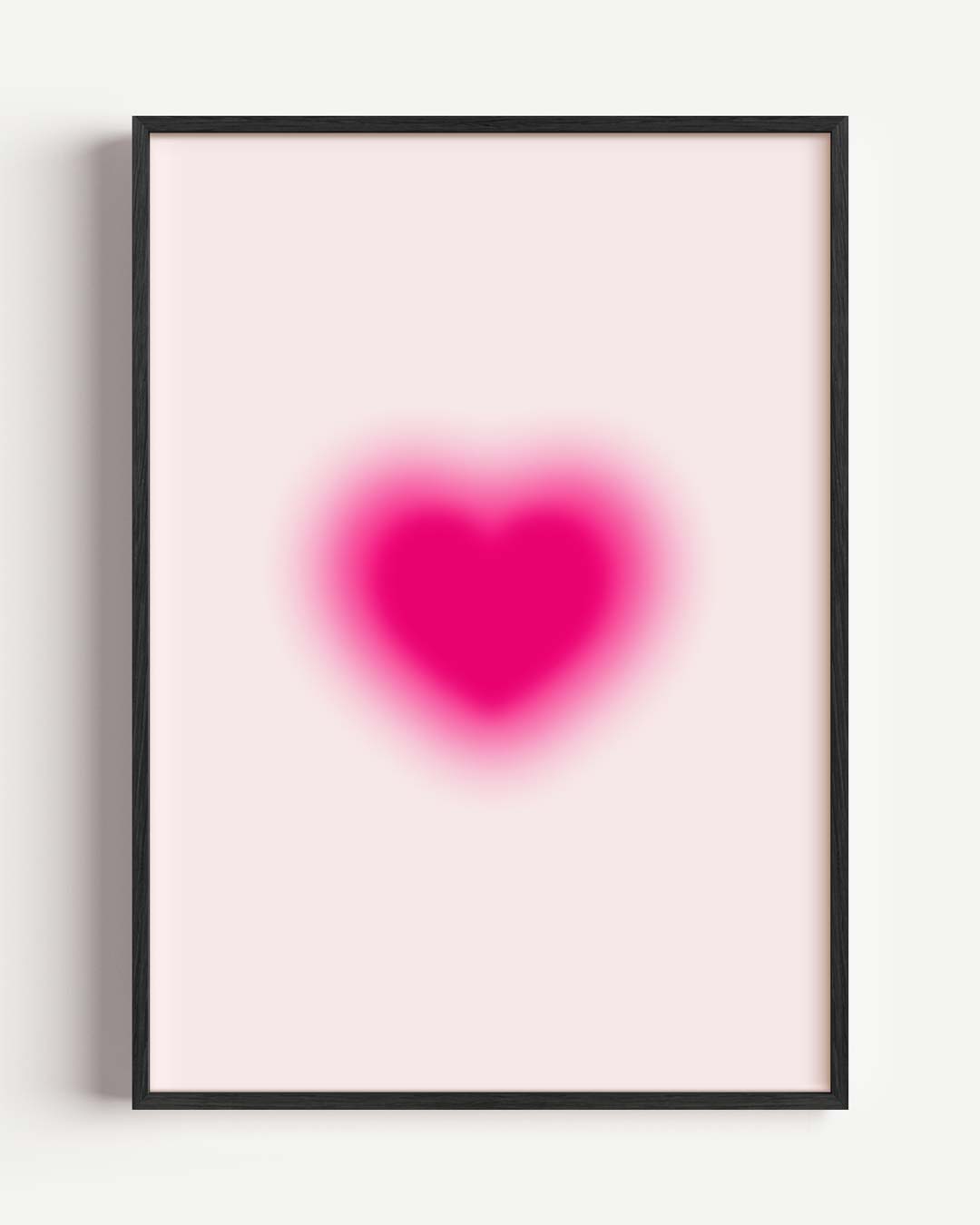 Roze Hart – mindful portret poster als wanddecoratie