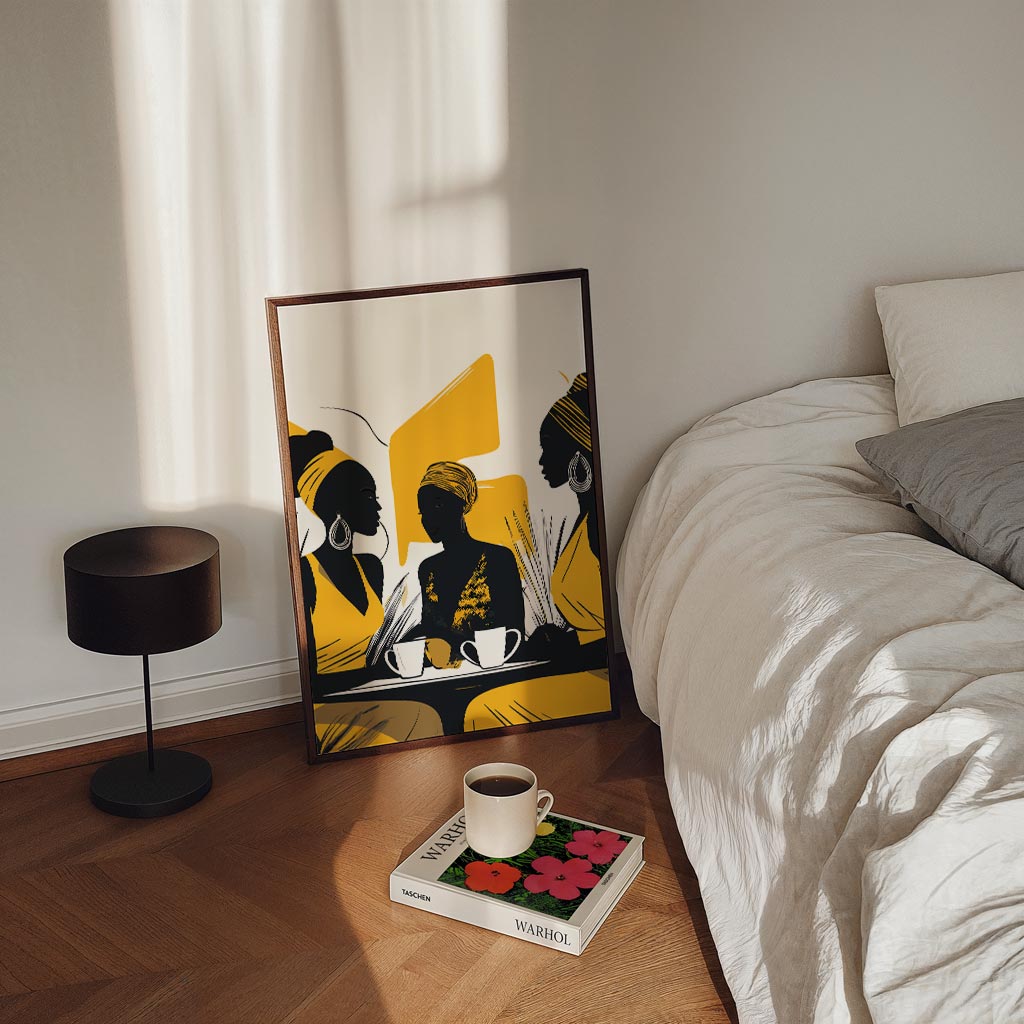 Stijlvolle Samenkomst – staande zomer wanddecoratie van WallArtistic