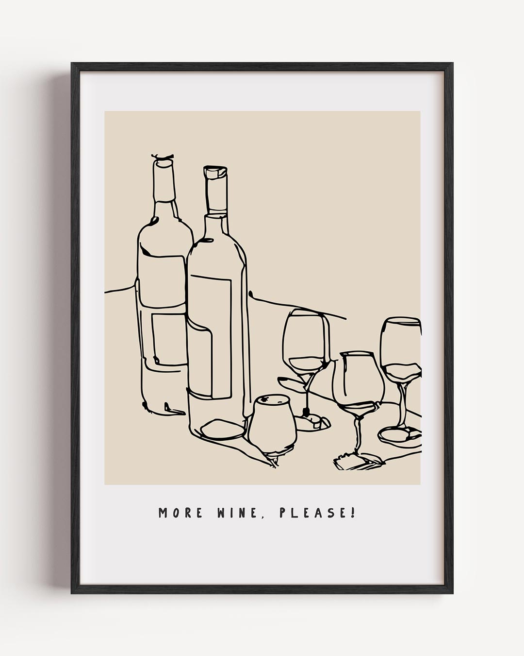 More Wine Please – keuken portret poster als wanddecoratie