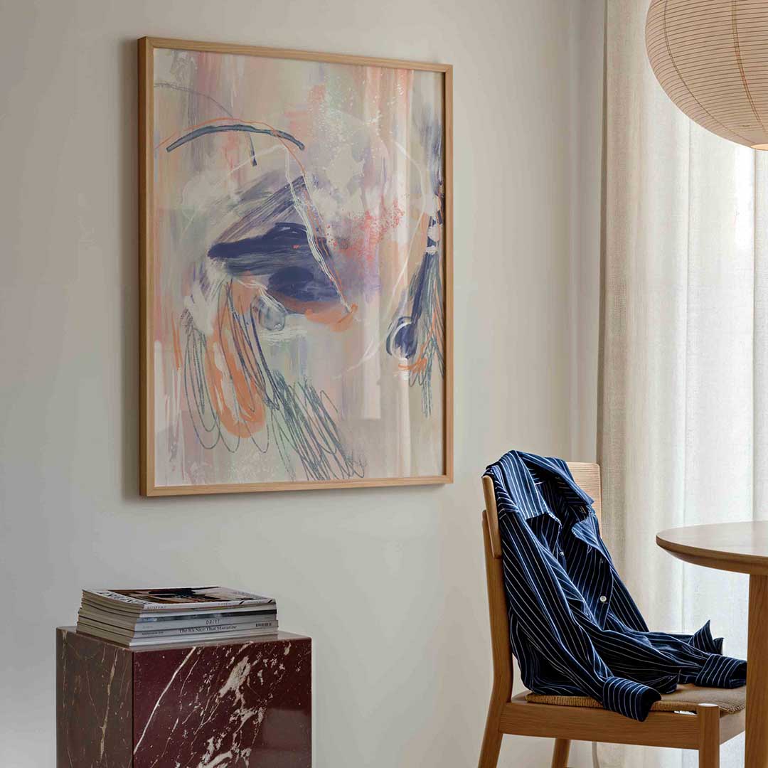 Abstracte vormen – kleurrijke illustratie poster in staand formaat