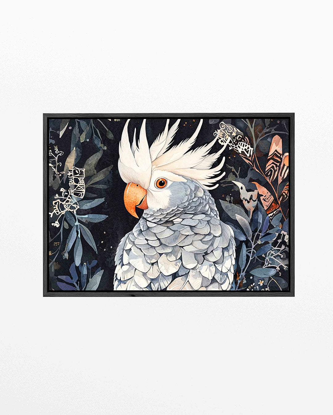 Papegaai met bladeren – liggend dieren kunstwerk