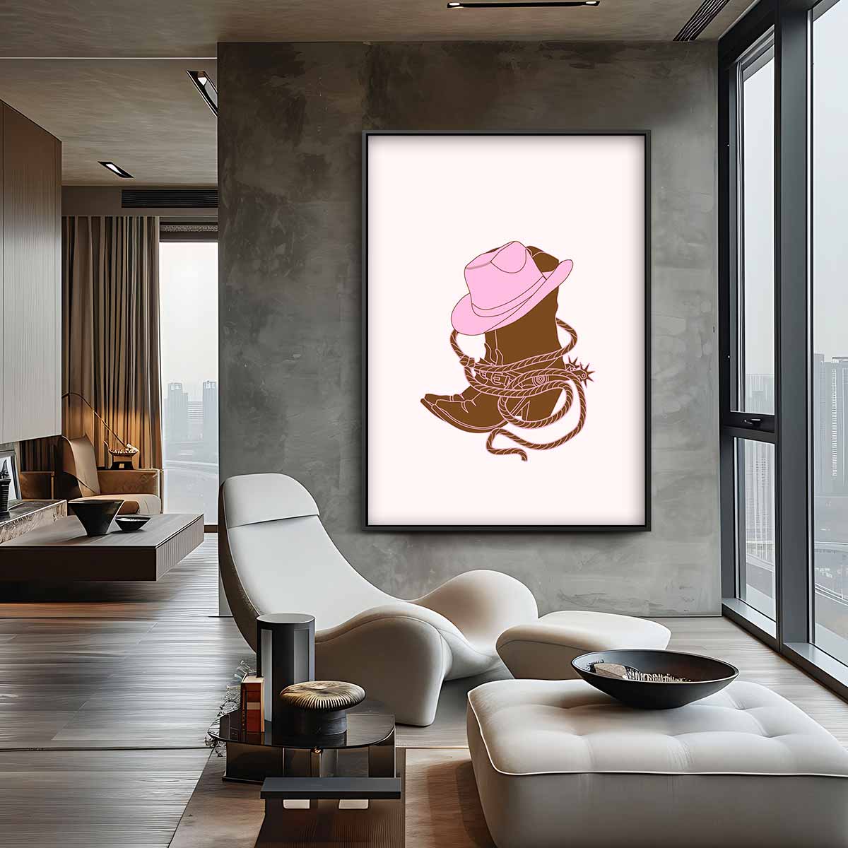 Stoere Cowboy Charme – staand kunstwerk voor modern interieur