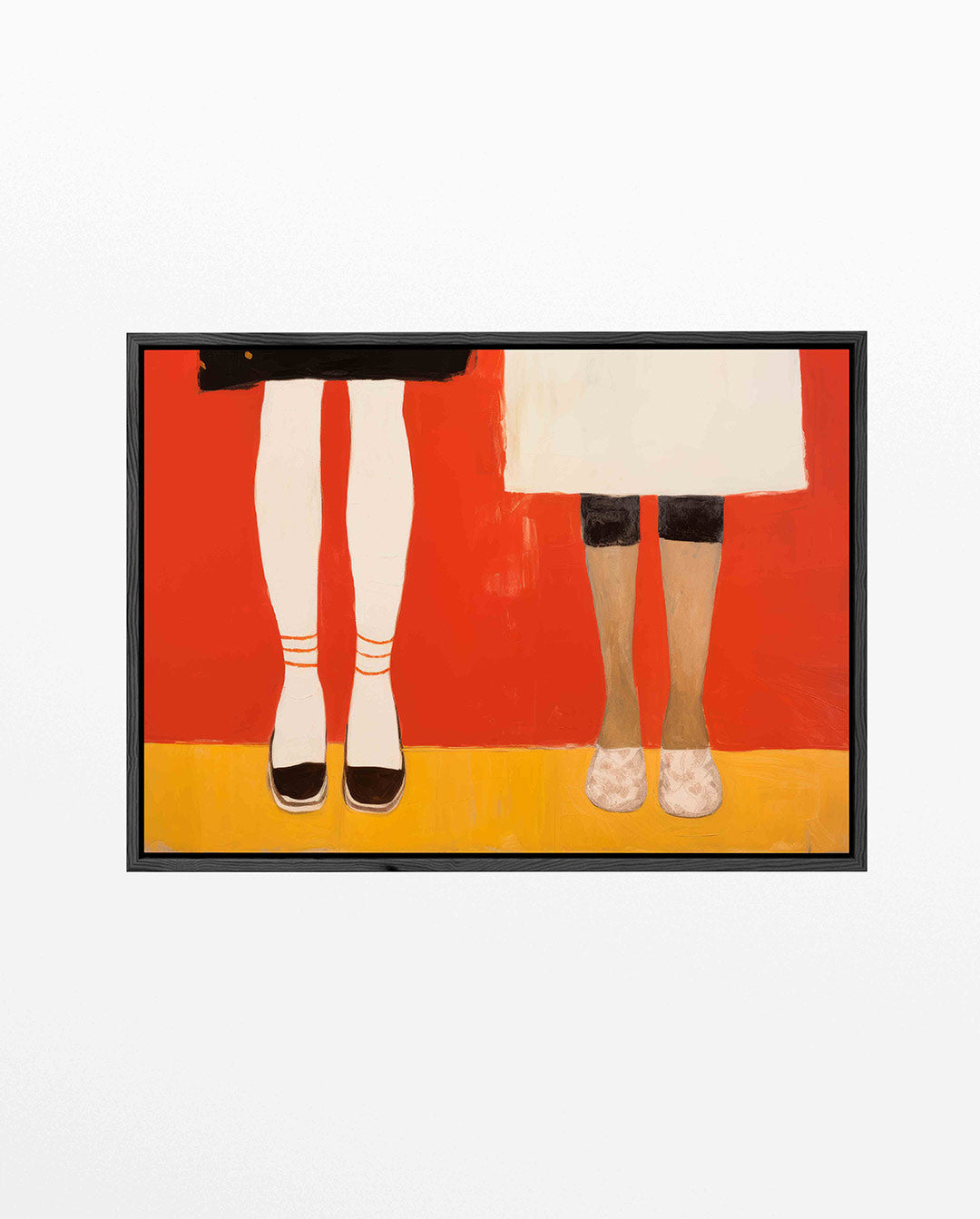 Kleurrijke benen – liggend modern kunstwerk