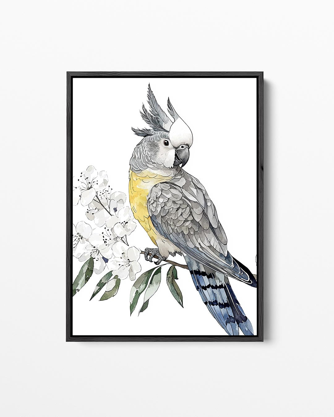 Papegaai en bloemen – staand wanddecoratie kunstwerk