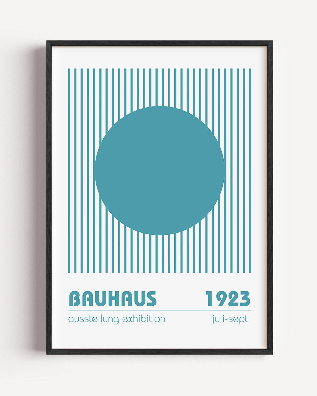 Cirkel en lijnen – staande Bauhaus poster als wanddecoratie