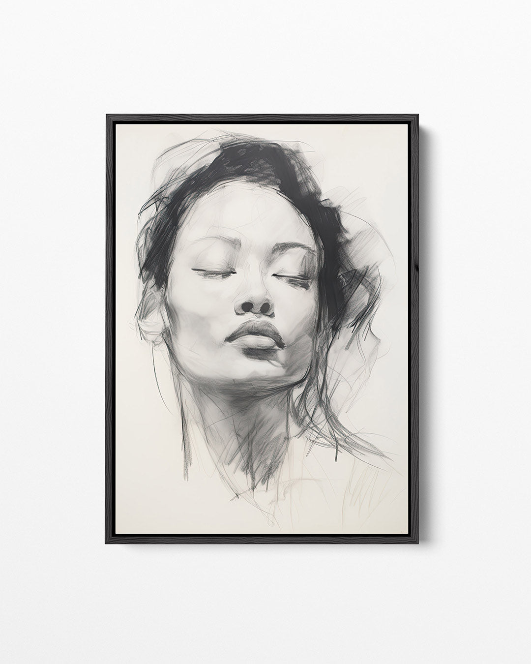 Dromerige lijntekening – staand wanddecoratie kunstwerk