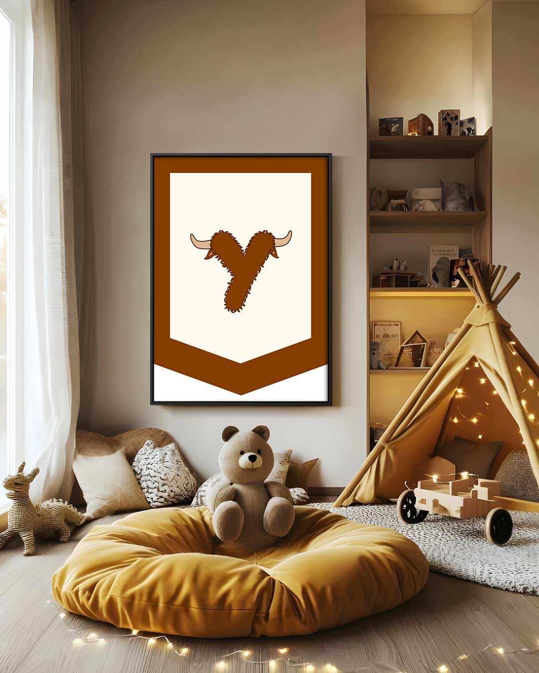 Speelse Stier Decoratie – staand kunstwerk voor modern interieur