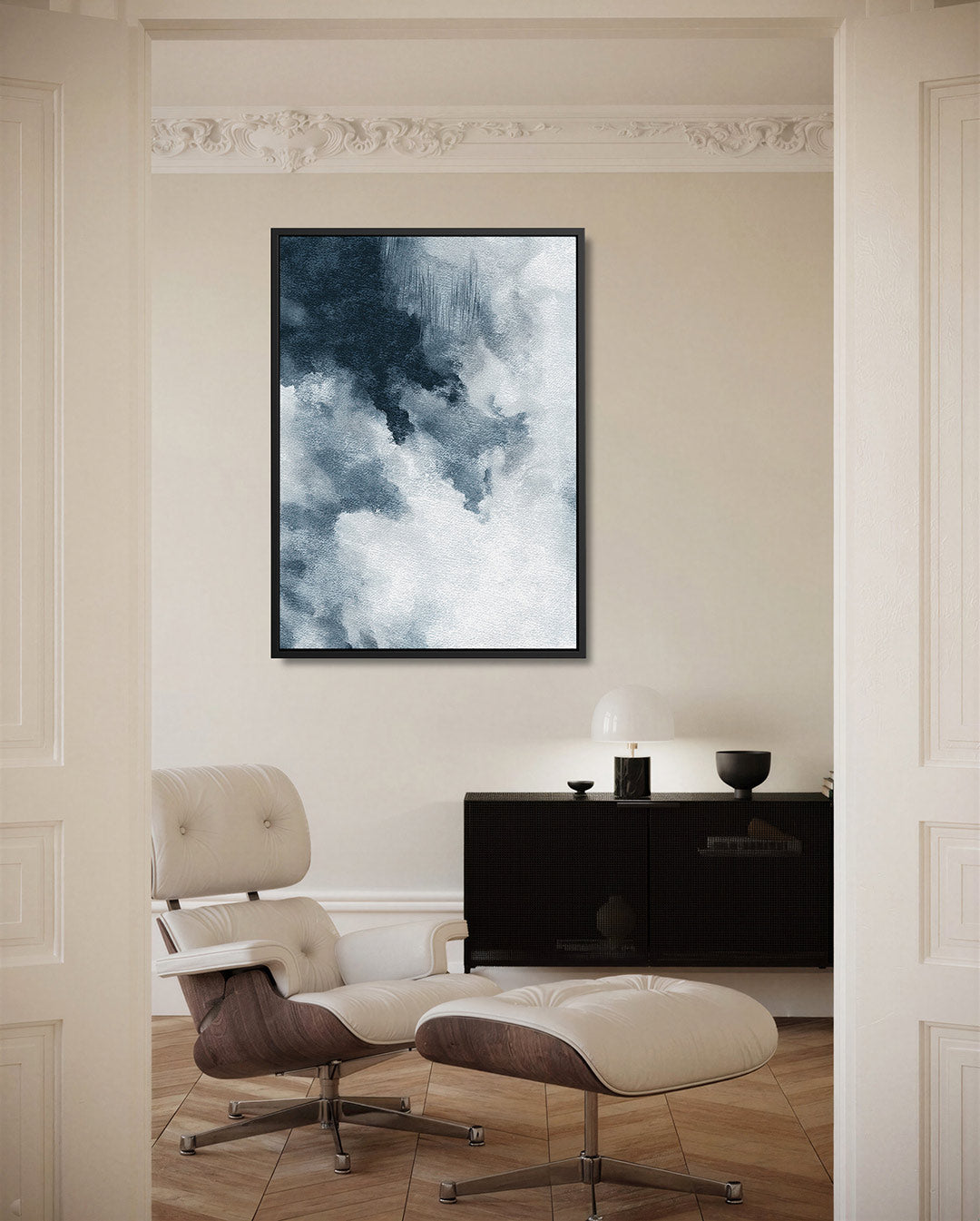 Dromerige wolken – moderne staande wandkunst